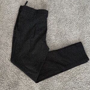 Amanda+Chelsea Herringbone Textured Straight Leg Pants Charcoal Women's Size 6